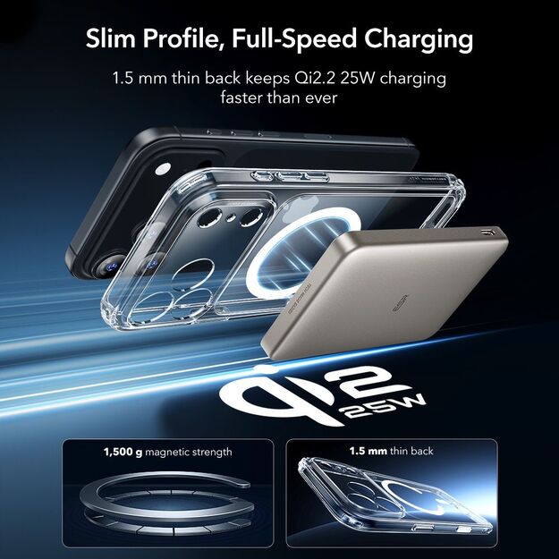 ESR Classic Hybrid MagSafe + Tempered Glass Set for iPhone 17 Pro - Clear 5