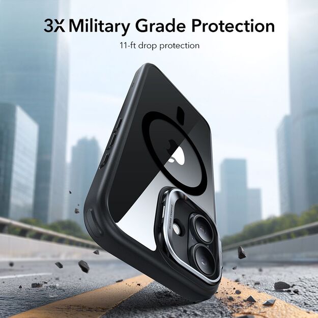ESR Classic Hybrid Kickstand MagSafe Case for iPhone 17 - Clear Black 5