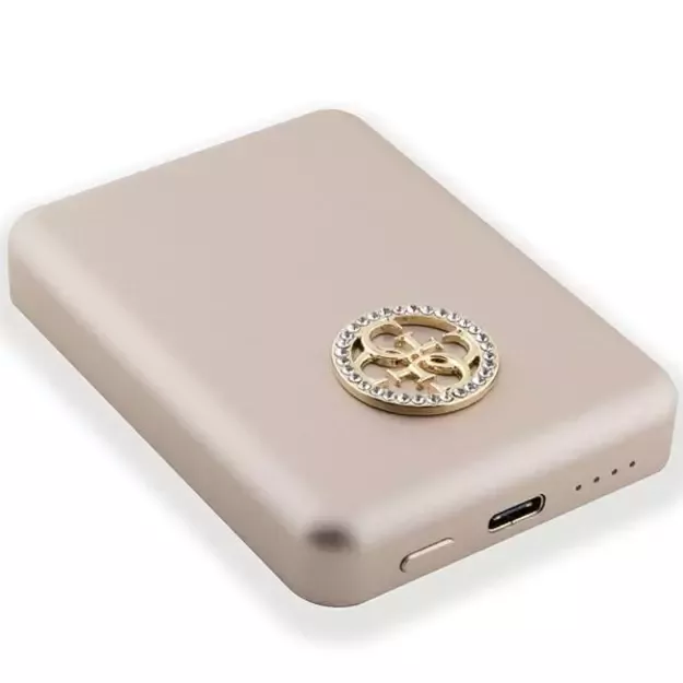 Guess MagSafe 4G Strassed Metal Logo induction power bank 5W 3000mAh - gold 3