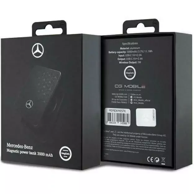 Powerbank Mercedes Stars Pattern MagSafe 5W 3000mAh - black 4