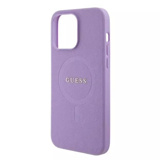 Guess Saffiano MagSafe case for iPhone 15 Pro - purple 5