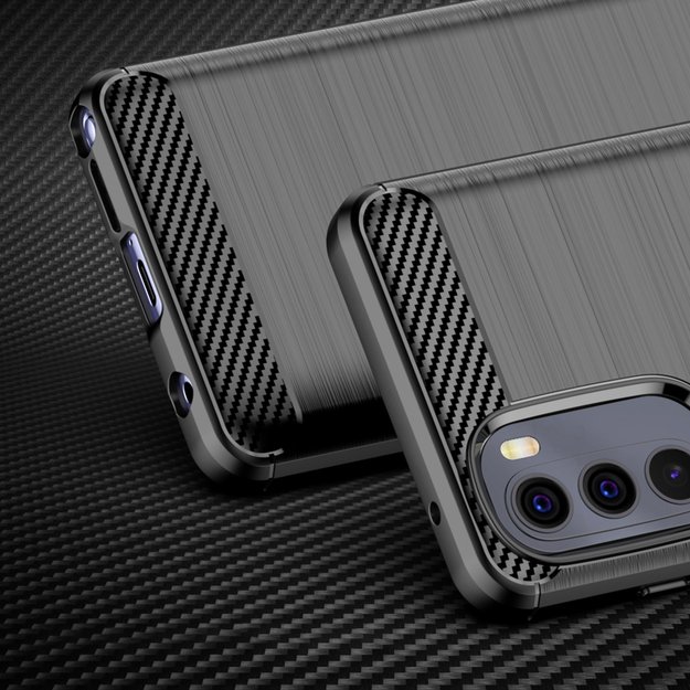 Carbon Case flexible cover for Motorola Moto G Stylus 2022 black 9