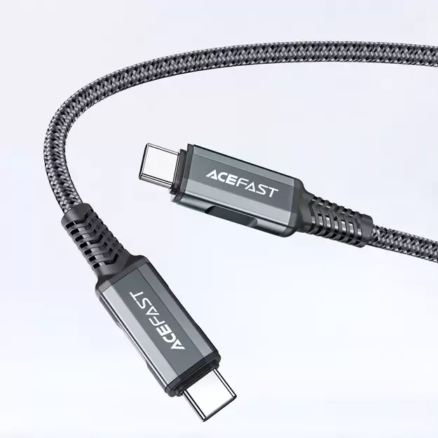Acefast 2in1 charger GaN 65W USB Type C / USB, adapter HDMI adapter 4K 60Hz (set with cable) black (A17 black) 2