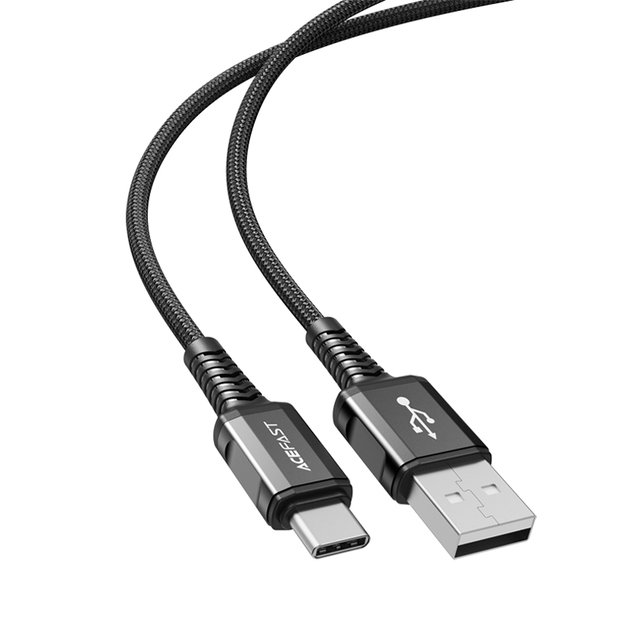 Acefast USB cable - USB Type C 1.2m, 3A black (C1-04 black) 6