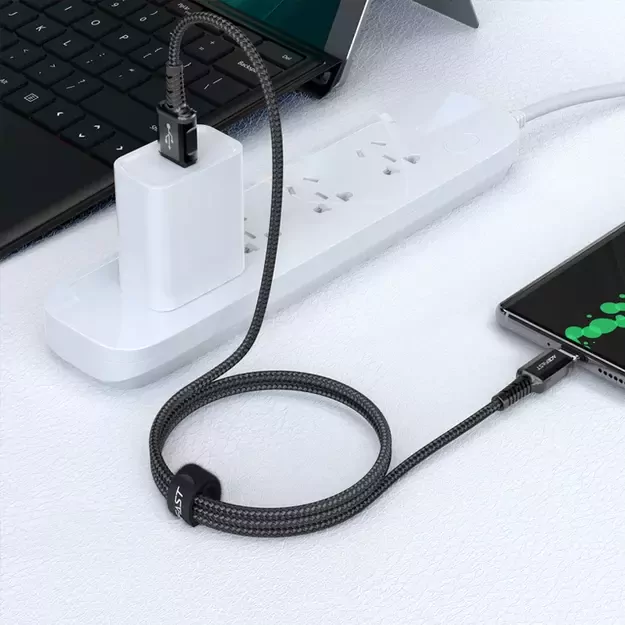 Acefast USB cable - USB Type C 1.2m, 3A black (C1-04 black) 3