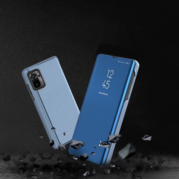 Clear View Case blue Poco M4 Pro 5G flip cover 1