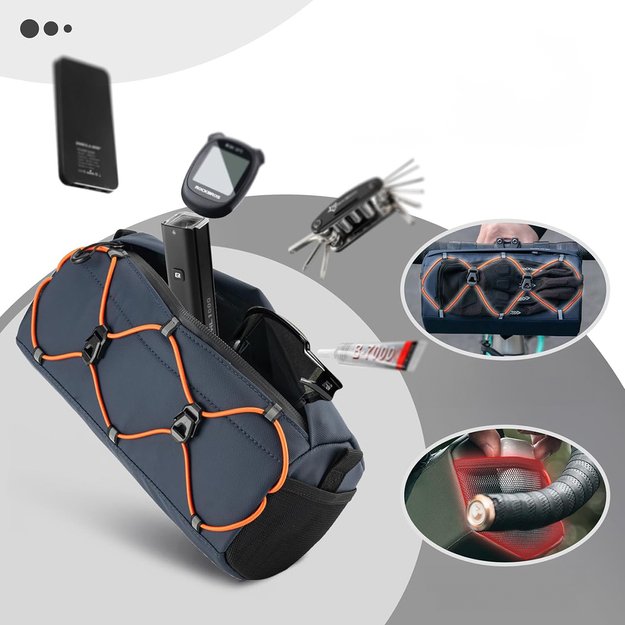 Rockbros 30110054002 bicycle handlebar bag 2.2 l - blue 8