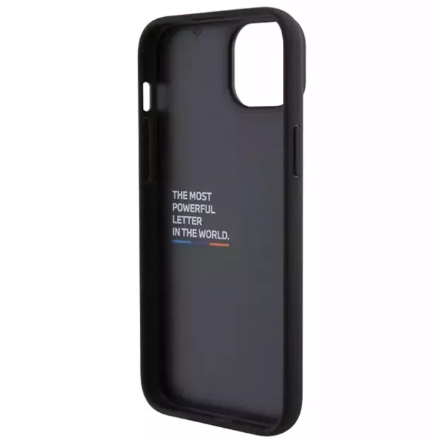 BMW BMHCP15M22PTDK iPhone 15 Plus 6.7&quot  black/black Leather Stamp Tricolor 6