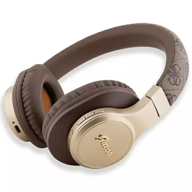 Guess Bluetooth on-ear headphones GUBH604GEMW brown/brown 4G Script 6