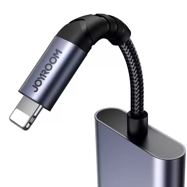 Joyroom SY-L01 Lightning to Lightning / 3.5 mm mini jack DAC adapter 2in1 - black 14