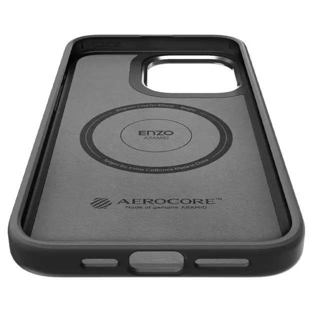 Spigen Enzo Aramid Mag Case with MagSafe for iPhone 15 Pro Max - Matte Black 21