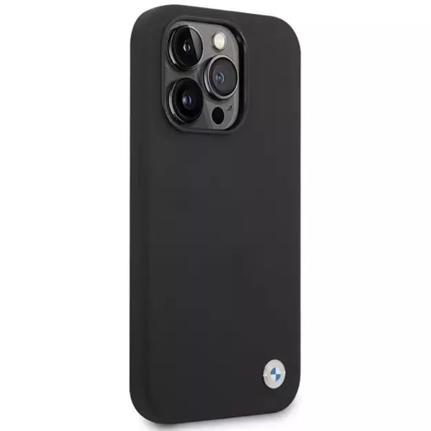BMW Silicone Metal Logo case for iPhone 15 Pro - black 3