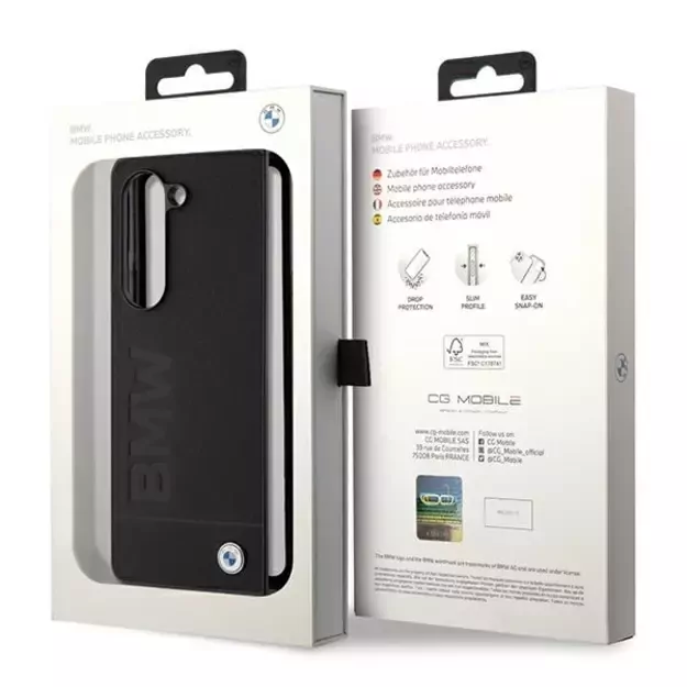 BMW Signature Logo Imprint case for Samsung Galaxy Z Fold 5 - black 6