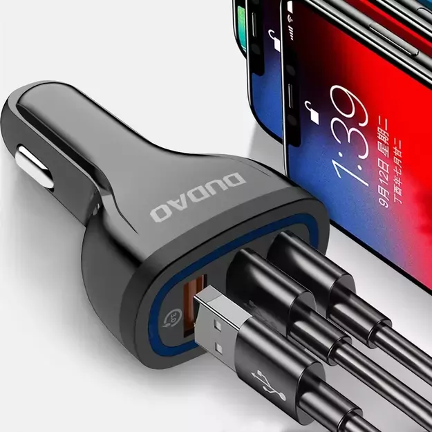 Dudao car charger quick charge Quick Charge 3.0 QC3.0 2.4A 18W 3x USB white (R7S white) 7