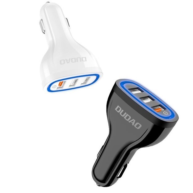 Dudao car charger quick charge Quick Charge 3.0 QC3.0 2.4A 18W 3x USB white (R7S white) 13
