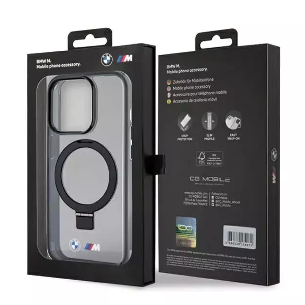 BMW Ring Stand M Collection MagSafe case for iPhone 15 Pro Max - black 14