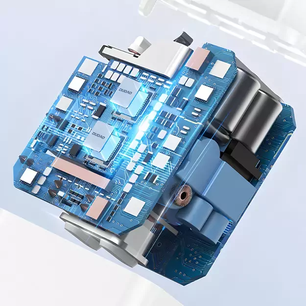 Dudao A4EU USB-A 2.1A wall charger - white + USB-A - Lightning cable 6