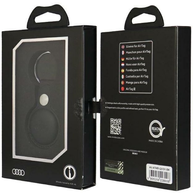 Audi Synthetic Leather AirTag case - black 6