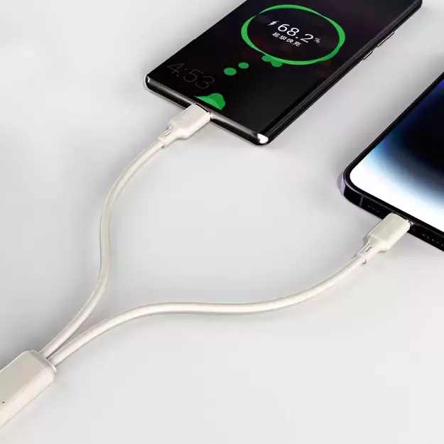 Dudao L7SCL USB-C - Lightning cable 30W 1m - beige 2