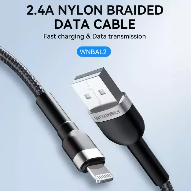 Wozinsky WNBAL2 USB-A / Lightning 2.4A cable 2 m - black 5