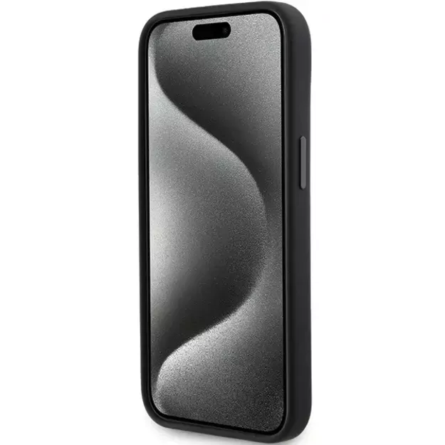 Karl Lagerfeld Silicone Ikonik Metal Pin case for iPhone 15 - black 5
