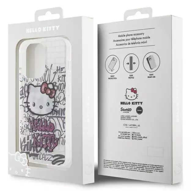 Hello Kitty IML Kitty On Bricks Graffiti case for iPhone 13 Pro / 13 - white 7