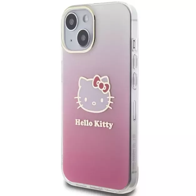 Hello Kitty IML Gradient Electrop Kitty Head case for iPhone 15 - pink 1