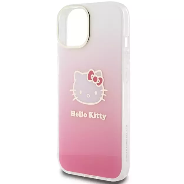 Hello Kitty IML Gradient Electrop Kitty Head case for iPhone 15 - pink 5