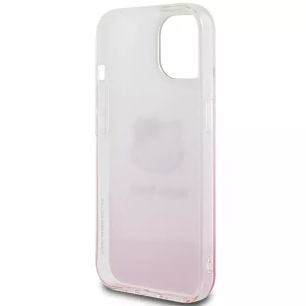 Hello Kitty IML Gradient Electrop Kitty Head case for iPhone 15 - pink 6