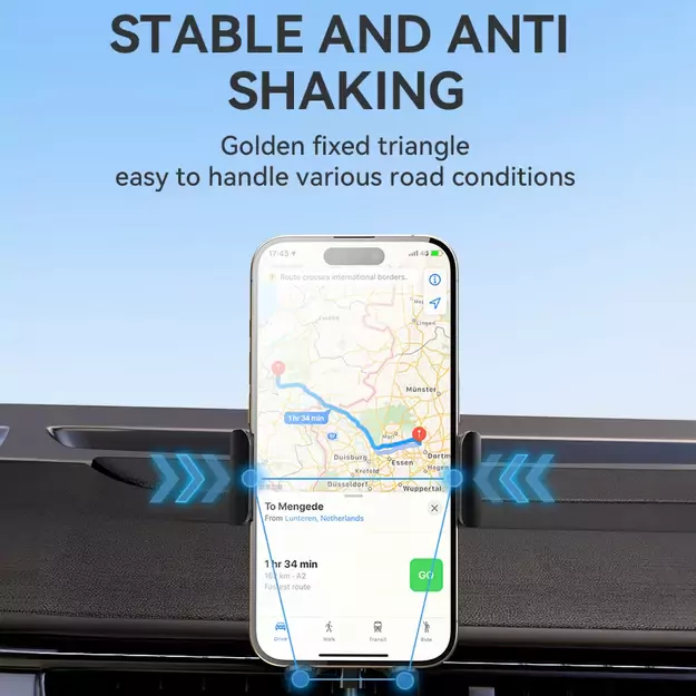 Wozinsky WUMID Phone Holder with 15W Inductive Charger for Car Dashboard - Black 7