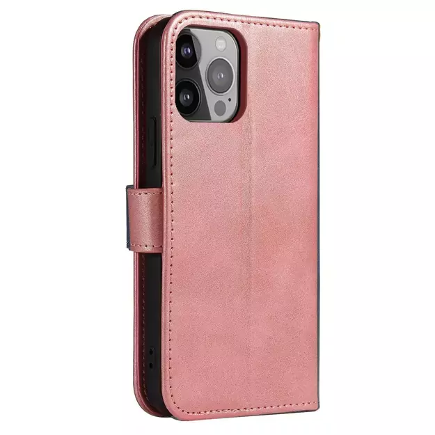 Magnet Case for Samsung S24 with flap and wallet - pink 3