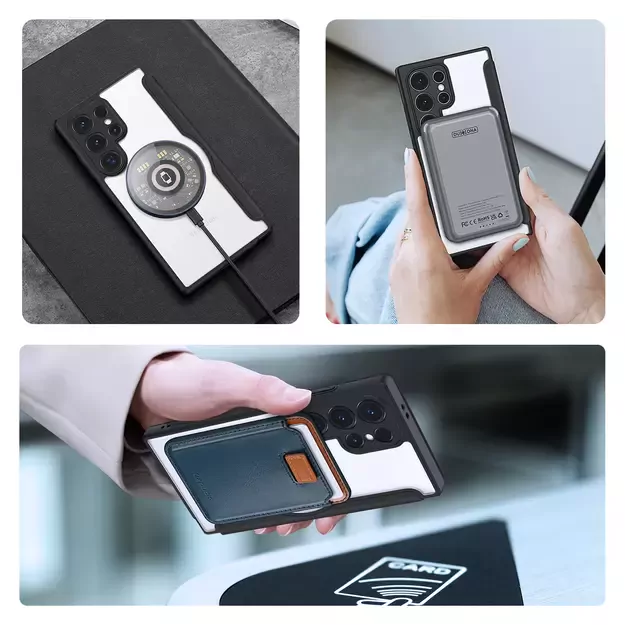 Dux Ducis Skin X Pro case for Samsung S24 Ultra with magnetic ring and flap - black 17