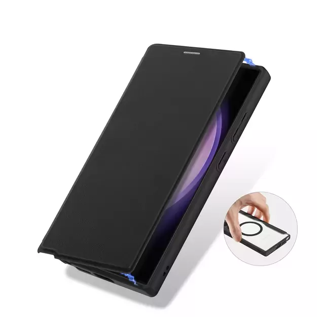 Dux Ducis Skin X Pro case for Samsung S24 Ultra with magnetic ring and flap - black 19
