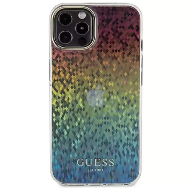 Guess IML Faceted Mirror Disco Iridescent case for iPhone 12/12 Pro - multicolor 2