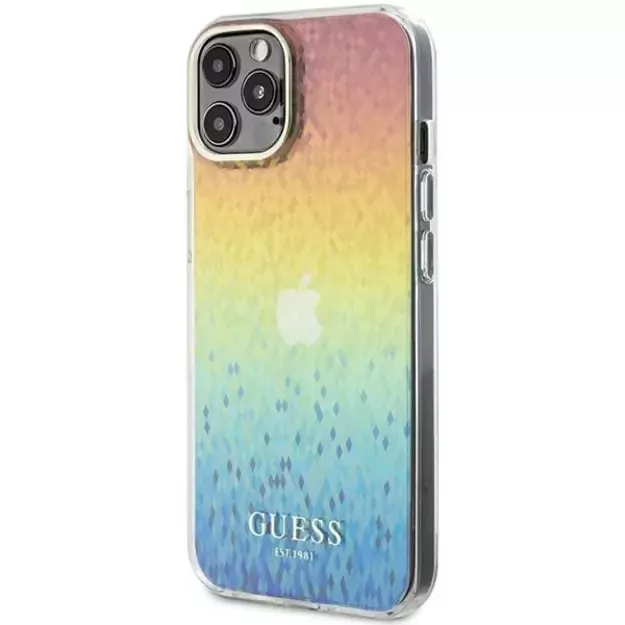 Guess IML Faceted Mirror Disco Iridescent case for iPhone 12/12 Pro - multicolor 1