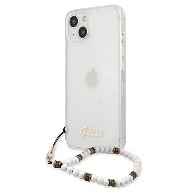 Guess GUHCP13SKPSWH iPhone 13 mini 5.4&quot  Transparent hardcase White Pearl 6