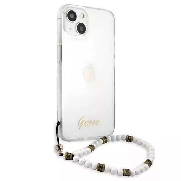 Guess GUHCP13SKPSWH iPhone 13 mini 5.4&quot  Transparent hardcase White Pearl 3