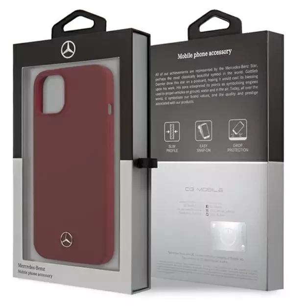 Mercedes MEHCP13MSILRE iPhone 13 6,1  czerwony/red hardcase Silicone Line 9
