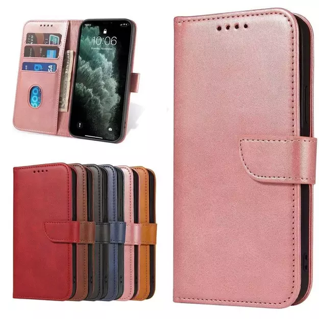 Magnet Case elegant case case cover with a flap and stand function Poco M4 Pro 5G pink 11