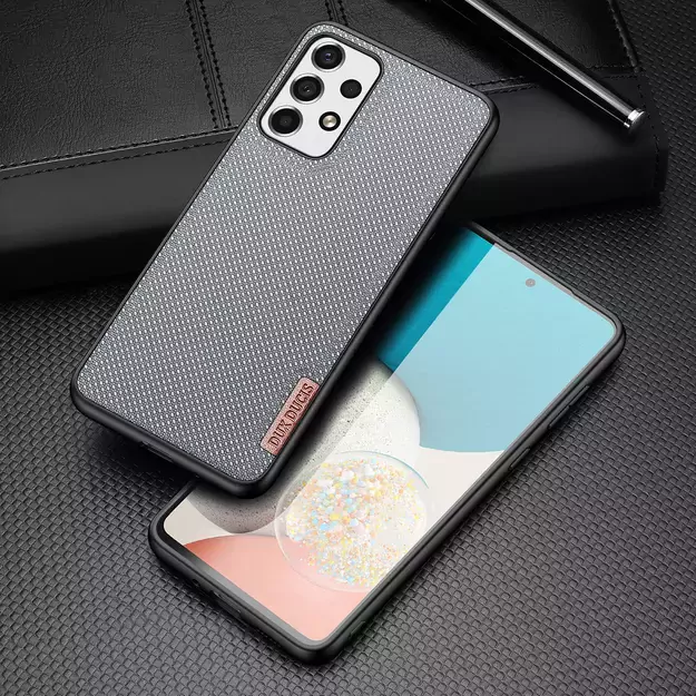 Dux Ducis Fino case is made of nylon material for Samsung Galaxy A73 blue 1