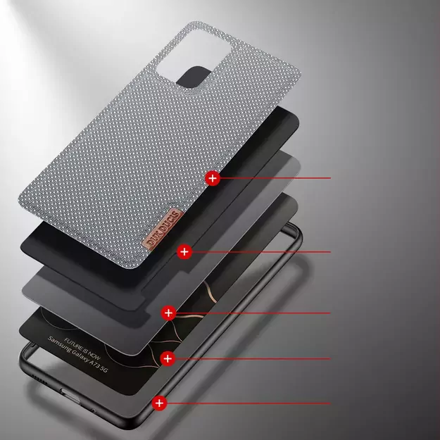 Dux Ducis Fino case is made of nylon material for Samsung Galaxy A73 blue 2