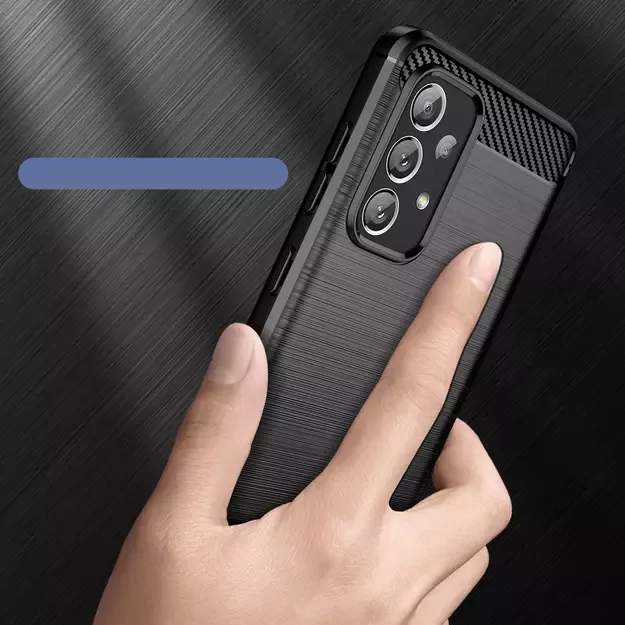 Carbon Case Flexible TPU cover for Samsung Galaxy A73 black 8