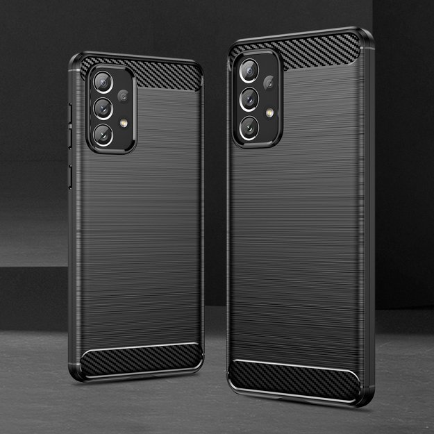 Carbon Case Flexible TPU cover for Samsung Galaxy A73 black 6