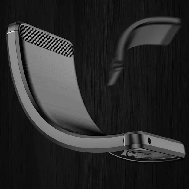 Carbon Case Flexible TPU cover for Samsung Galaxy A73 black 11