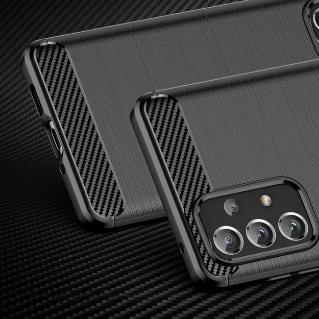 Carbon Case Flexible TPU cover for Samsung Galaxy A73 black 1