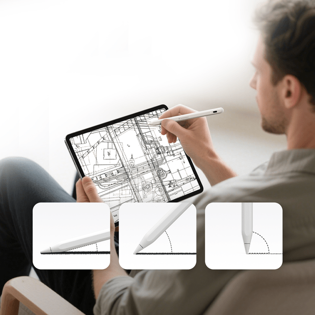 Wozinsky WRA-08 Stylus for iPad USB-C Fast Charging - White 5