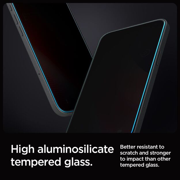 Spigen Glas.tR EZ Fit Privacy Tempered Glass for iPhone 16 Pro Max - 2 pcs. 7