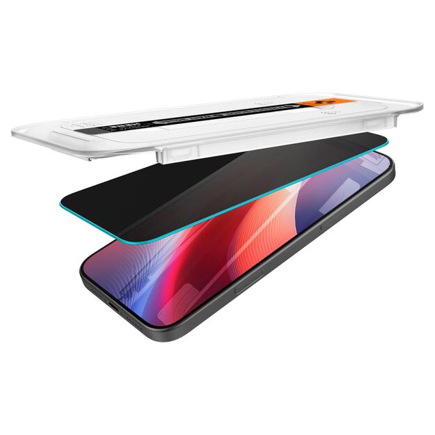Spigen Glas.tR EZ Fit Privacy Tempered Glass for iPhone 16 Pro Max - 2 pcs. 10