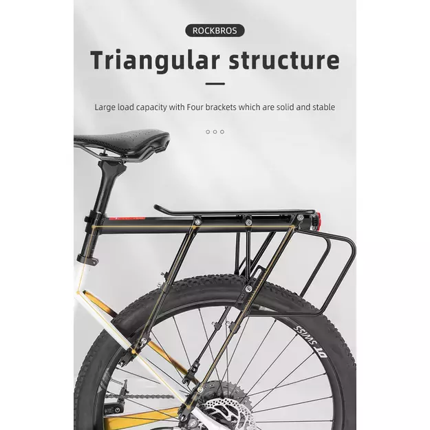 Rockbros 33210004001 bicycle rack with shelf - black 32