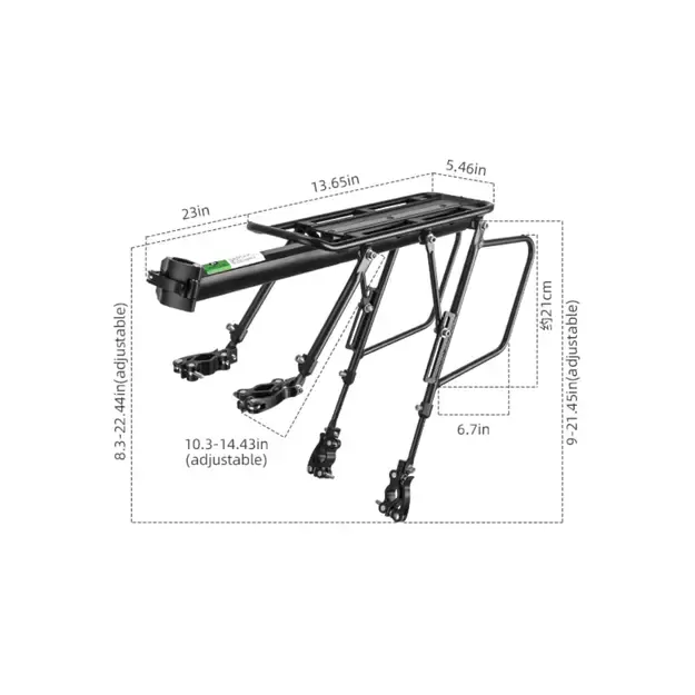 Rockbros 33210004001 bicycle rack with shelf - black 3